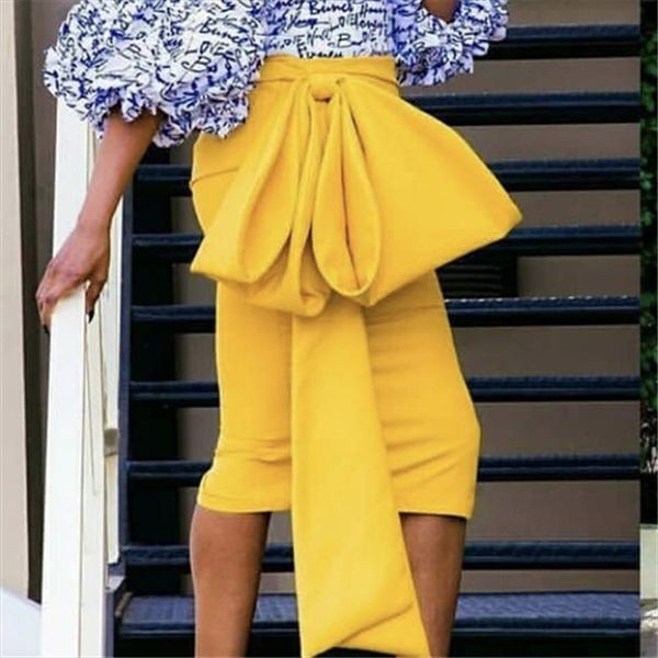 women yellow skirts high waist with big bowtie slim modest classy female package hip jupes falad office elegant summer fashion, Black
women yellow skirts high waist with big bowtie slim modest classy female package hip jupes falad office elegant summer fashion, Black