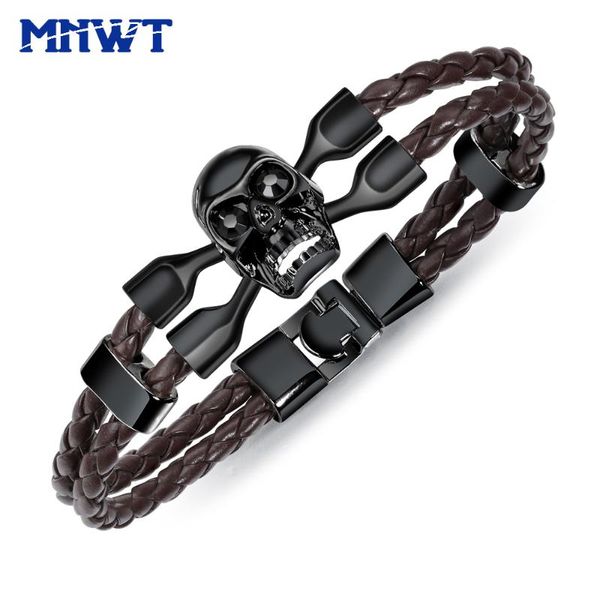 mnwt punk black leather bracelets men stainless steel skeleton skull braided rope chain multi layer bracelet for man jewelry, Golden;silver
mnwt punk black leather bracelets men stainless steel skeleton skull braided rope chain multi layer bracelet for man jewelry, Golden;silver