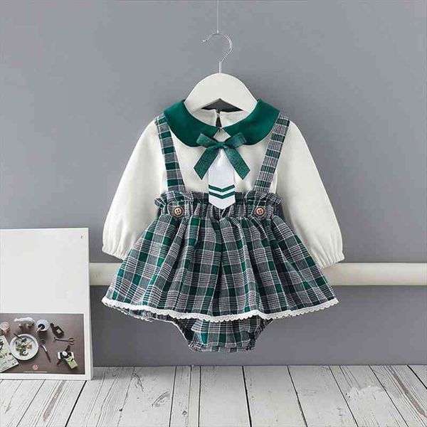 spring infant baby girls clothes sets 2pcs long sleeve peter pan collar plaid strap dress newborn clothing 0-24 months, White
spring infant baby girls clothes sets 2pcs long sleeve peter pan collar plaid strap dress newborn clothing 0-24 months, White