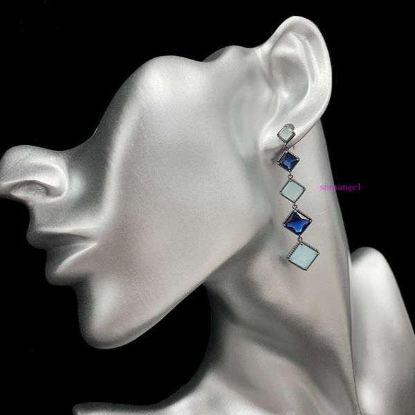 retro blue crystal diamond earrings opal 925 silver needle fashion long style
retro blue crystal diamond earrings opal 925 silver needle fashion long style