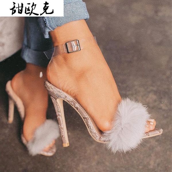 sandals 2021 summer trend word with high heel fashion hollow women's shoes transparent ins heels women, Black
sandals 2021 summer trend word with high heel fashion hollow women's shoes transparent ins heels women, Black