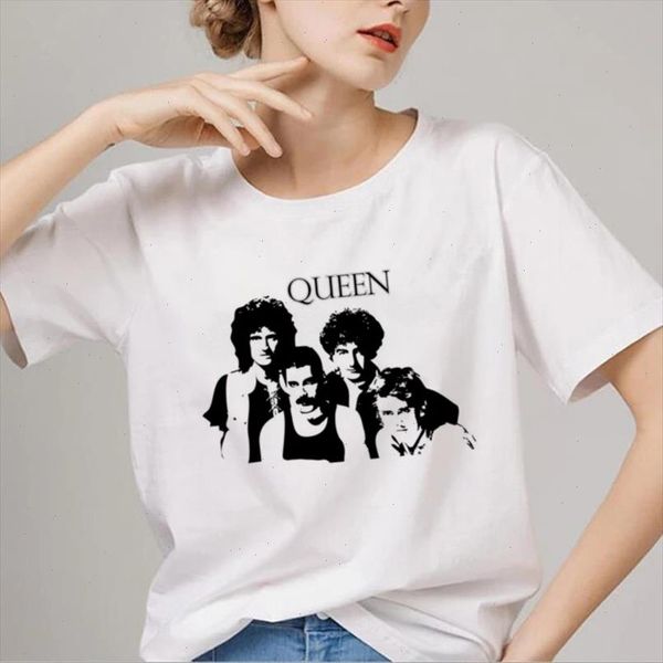 2021 new camiseta mujer queen band printing harajuku kawaii streetwear tracksuit personality casual short sleeve t shirt, White
2021 new camiseta mujer queen band printing harajuku kawaii streetwear tracksuit personality casual short sleeve t shirt, White