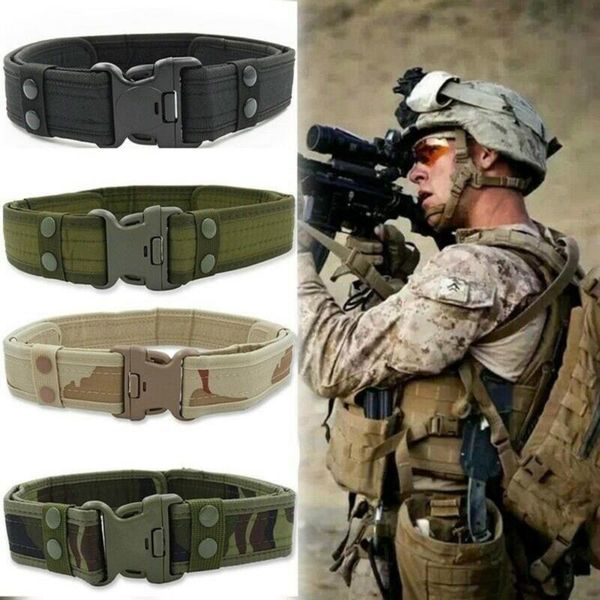 waist support men battle belt tactical army cs hunting outdoor waistband nylon multifunctional training camouflage strap, Black;gray
waist support men battle belt tactical army cs hunting outdoor waistband nylon multifunctional training camouflage strap, Black;gray