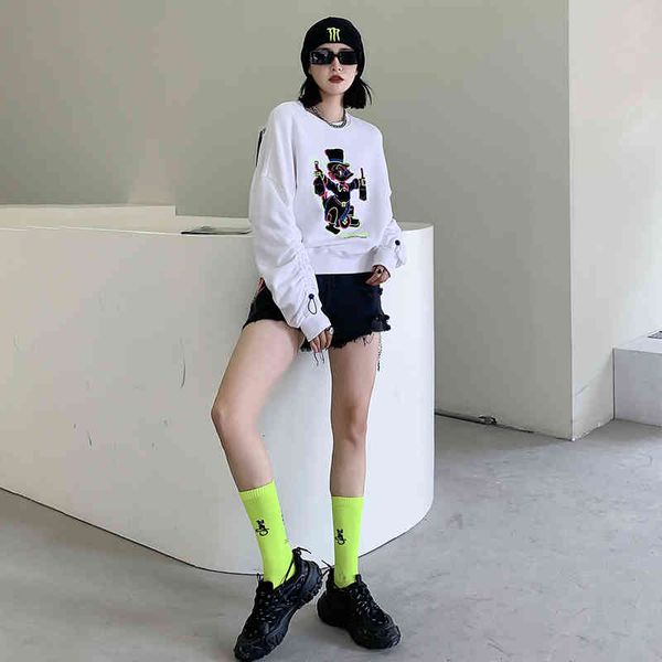 women's hoodies & sweatshirts tuogu chao brand women's clothing autumn and winter aging european goods ins cartoon embroidery pile, Black
women's hoodies & sweatshirts tuogu chao brand women's clothing autumn and winter aging european goods ins cartoon embroidery pile, Black