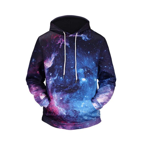 sweatshirt men's autumn winter tide star sweater loose large hooded long sleeve, Gray