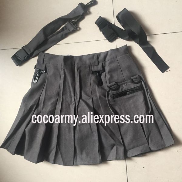 high waist belt ribbon zipper pocket pleated mini short skirt harajuku streetwear korean women gothic cargo punk dark set q1209, Black
high waist belt ribbon zipper pocket pleated mini short skirt harajuku streetwear korean women gothic cargo punk dark set q1209, Black