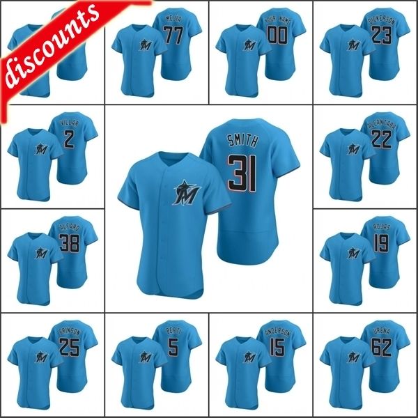 miami\rmarlins men #31 caleb smith 19 miguel rojas 2 jonathan villar 23 max meyer custom women youth blue authentic 2020 alternate jersey, Blue;black
miami\rmarlins men #31 caleb smith 19 miguel rojas 2 jonathan villar 23 max meyer custom women youth blue authentic 2020 alternate jersey, Blue;black