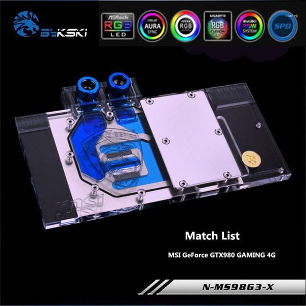 bykski n-ms98g3-x full cover gpu water cooling block for msi gtx980 gaming 4g / gtx 980ti gaming 6g graphics card heatsink1
bykski n-ms98g3-x full cover gpu water cooling block for msi gtx980 gaming 4g / gtx 980ti gaming 6g graphics card heatsink1
