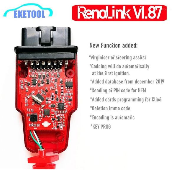 new v1.87 renolink v1.87 for ecu programmer obd2 diagnostic upgrade of renolink v1.52 multi-function added to1