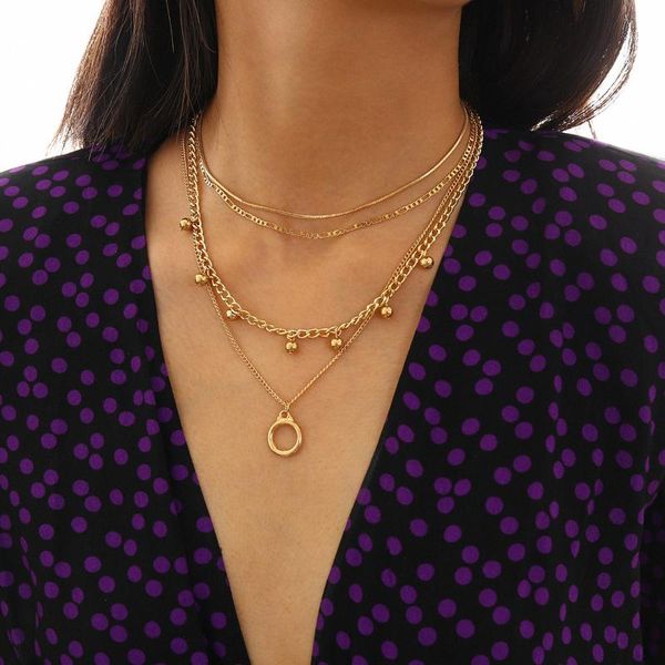 pendant necklaces multi layered circle beads necklace for women bohemian vintage gold chain choker collar statement jewelry 2615, Silver
pendant necklaces multi layered circle beads necklace for women bohemian vintage gold chain choker collar statement jewelry 2615, Silver