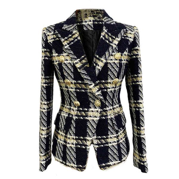 women's suits & blazers high-quality plaid blazer women autumn winter coat slim double-breasted work casual black wool jackets 47sr, White;black
women's suits & blazers high-quality plaid blazer women autumn winter coat slim double-breasted work casual black wool jackets 47sr, White;black