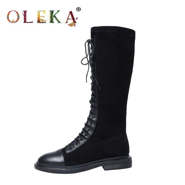 boots oleka leather knee-high winter for women square heel rome round toe leisure style work & safety as774, Black
boots oleka leather knee-high winter for women square heel rome round toe leisure style work & safety as774, Black