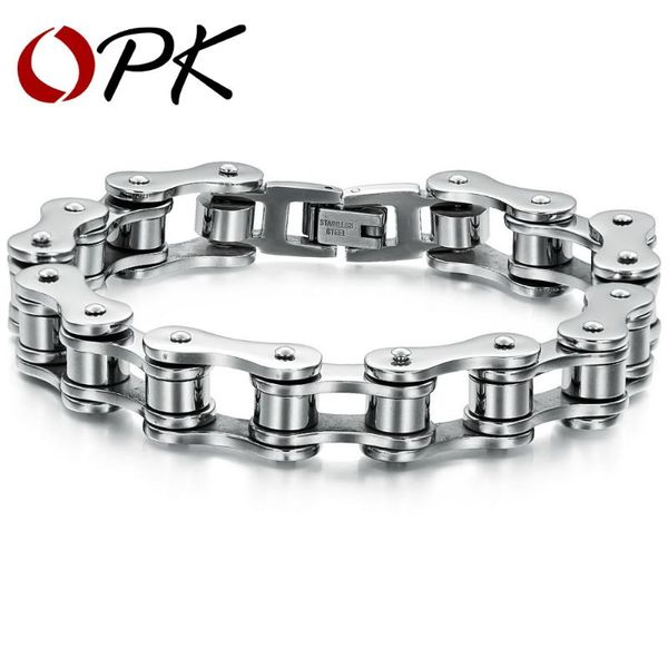 opk punk cool biker chain bracelet for men stainless steel heavy metal texture stylish male accessory, dm3136, Black
opk punk cool biker chain bracelet for men stainless steel heavy metal texture stylish male accessory, dm3136, Black