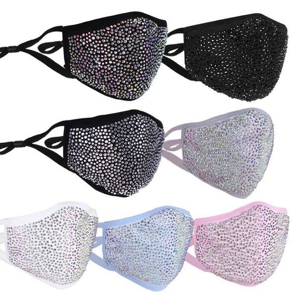 bling bling diamond mask fashion women bright colorful mask dust proof washable cotton designer masks 8 colors
bling bling diamond mask fashion women bright colorful mask dust proof washable cotton designer masks 8 colors