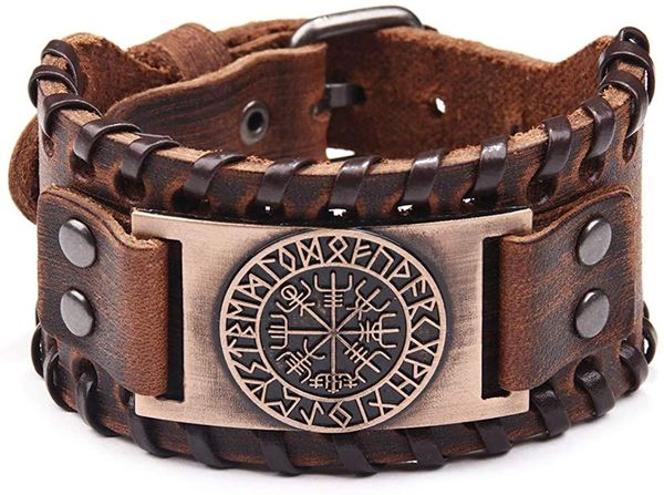 charm bracelets black brown viking men's norse vegvisir nordic bracelet with runic compass celtic pagan jewelry of talisman, Golden;silver
charm bracelets black brown viking men's norse vegvisir nordic bracelet with runic compass celtic pagan jewelry of talisman, Golden;silver