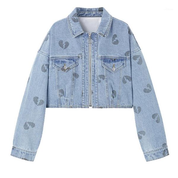 women jacket 2020 fashion heart-shaped print turn-down collar pocket zipper jackets casual long sleeve vintage denim coat1, Black;brown
women jacket 2020 fashion heart-shaped print turn-down collar pocket zipper jackets casual long sleeve vintage denim coat1, Black;brown