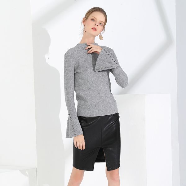 2021 new slash neck autumn winter pullovers women pearl thick knit sweater flare long sleeve basic jersey mujer 7hzq, White;black
2021 new slash neck autumn winter pullovers women pearl thick knit sweater flare long sleeve basic jersey mujer 7hzq, White;black