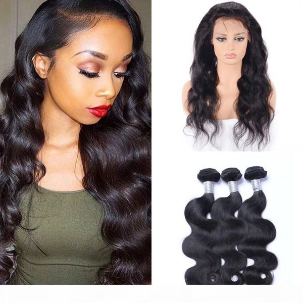 pre plucked 360 lace frontal with bundles body wave brazilian human hair weave 3 bundles with frontal closure, Black;brown
pre plucked 360 lace frontal with bundles body wave brazilian human hair weave 3 bundles with frontal closure, Black;brown