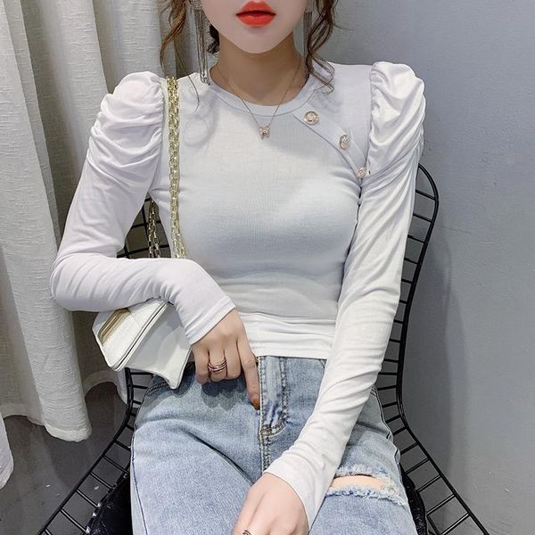 women's t-shirt 2021 autumn winter women fashion casual long sleeve woman tshirts solid color elegant slim lady shirt blusas, White
women's t-shirt 2021 autumn winter women fashion casual long sleeve woman tshirts solid color elegant slim lady shirt blusas, White