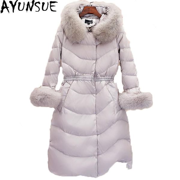 women's down & parkas 2021 jackets and coats fashion female thick warm long woman real fur collar outwear st415, Black
women's down & parkas 2021 jackets and coats fashion female thick warm long woman real fur collar outwear st415, Black