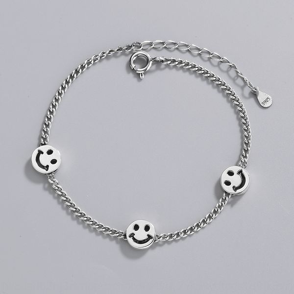 cuc83 japanese and korean style ins nichejewelry s925 sterling bracelet bracelet silver anklet women's personalized all-match smiling f, Red;blue
cuc83 japanese and korean style ins nichejewelry s925 sterling bracelet bracelet silver anklet women's personalized all-match smiling f, Red;blue