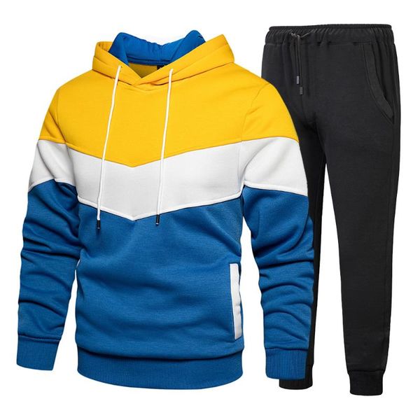 men's tracksuits patchwork sets men hooded sweatershirt pant casual hoodies 2 piece outfits male sport jogging outwear sweatpant, Gray
men's tracksuits patchwork sets men hooded sweatershirt pant casual hoodies 2 piece outfits male sport jogging outwear sweatpant, Gray