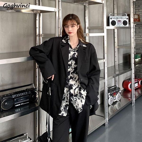women's suits & blazers women solid loose temperament leisure korean style fashion ulzzang chic elegant office lady notched coat simple, White;black
women's suits & blazers women solid loose temperament leisure korean style fashion ulzzang chic elegant office lady notched coat simple, White;black