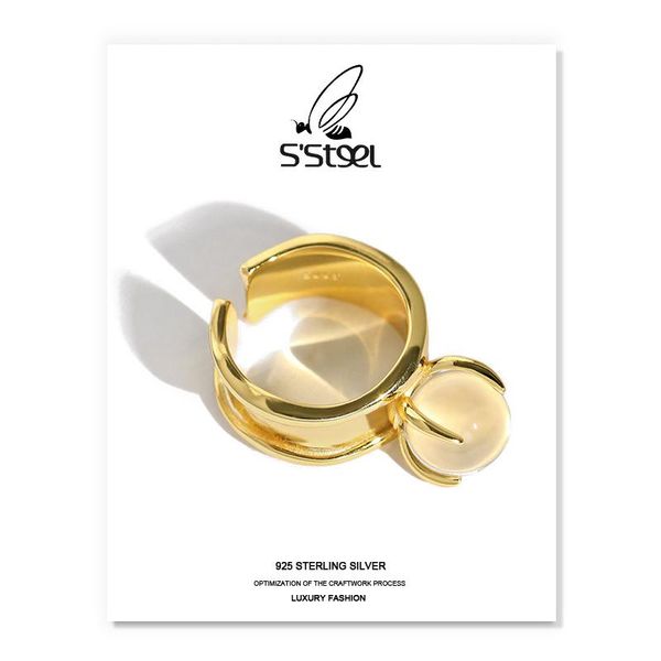 cluster rings s'steel korean 925 sterling silver gift for women designer simple round crystal luxury ring plata para mujer jewelry, Golden;silver
cluster rings s'steel korean 925 sterling silver gift for women designer simple round crystal luxury ring plata para mujer jewelry, Golden;silver