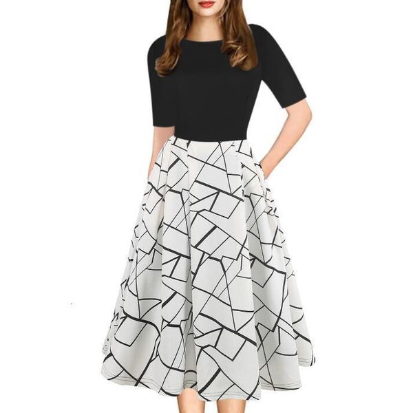 spring summer dresses printed women robe swing pinup elegant party office job half-sleeve line dressed plied plus size jal6, Black;gray
spring summer dresses printed women robe swing pinup elegant party office job half-sleeve line dressed plied plus size jal6, Black;gray