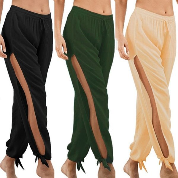 womens side slit elastic low waist wide leg summer casual baggy pants summer beach harem long trousers 201012, Black;white
womens side slit elastic low waist wide leg summer casual baggy pants summer beach harem long trousers 201012, Black;white