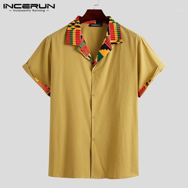 men's casual shirts incerun men summer short sleeve printed lapel man ethnic patchwork shirt loose breathable blusas fashion chemise1, White;black
men's casual shirts incerun men summer short sleeve printed lapel man ethnic patchwork shirt loose breathable blusas fashion chemise1, White;black