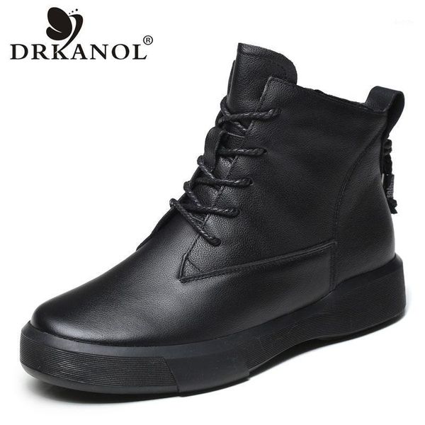 drkanol classic genuine leather ankle boots for women winter warm shoes handmade first layer cowhide flat casual short boots1, Black
drkanol classic genuine leather ankle boots for women winter warm shoes handmade first layer cowhide flat casual short boots1, Black