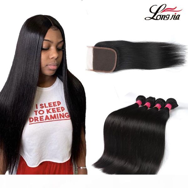 8a straight hair with lace closure natural color straight human hair bundles with closure brazilian straight human hair extensions, Black
8a straight hair with lace closure natural color straight human hair bundles with closure brazilian straight human hair extensions, Black