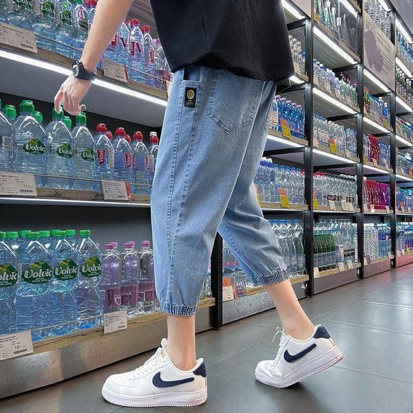capri pants men's shorts summer loose casual pants hong kong style popular brand jeans plus-sized fat1, Blue
capri pants men's shorts summer loose casual pants hong kong style popular brand jeans plus-sized fat1, Blue