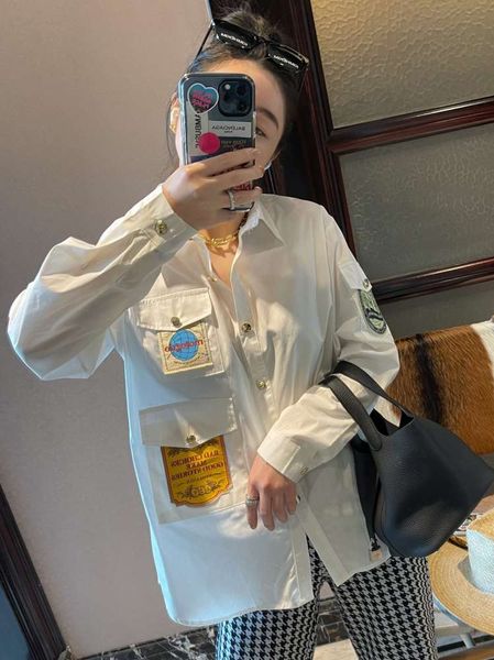 good looking shirt 2021 spring new korean version personality fashion loose and versatile color matching temperament show thin girl, White
good looking shirt 2021 spring new korean version personality fashion loose and versatile color matching temperament show thin girl, White