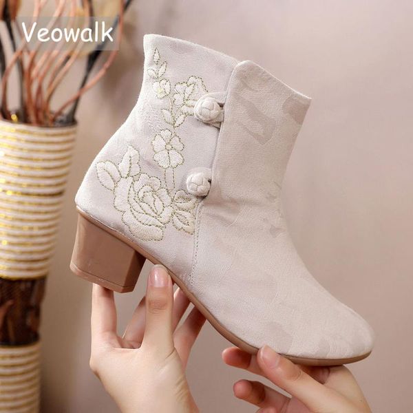 veowalk retro women comfort canvas short ankle boots 4.5cm block heel autumn winter shoes ladies casual booties boats mujer, Black
veowalk retro women comfort canvas short ankle boots 4.5cm block heel autumn winter shoes ladies casual booties boats mujer, Black