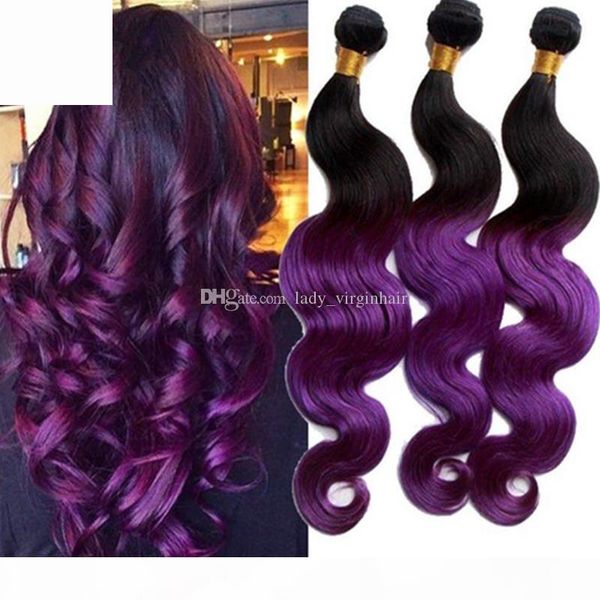 9a human hair extensions two tone ombre color 1b purple 100% peruvian hair bundles body wave hair weave 3pcs lot, Black
9a human hair extensions two tone ombre color 1b purple 100% peruvian hair bundles body wave hair weave 3pcs lot, Black
