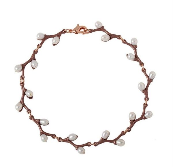 csxjd genuine version metal bronze plum tree branches bracelet natural pearl women's wedding bracelet accessories, Silver
csxjd genuine version metal bronze plum tree branches bracelet natural pearl women's wedding bracelet accessories, Silver
