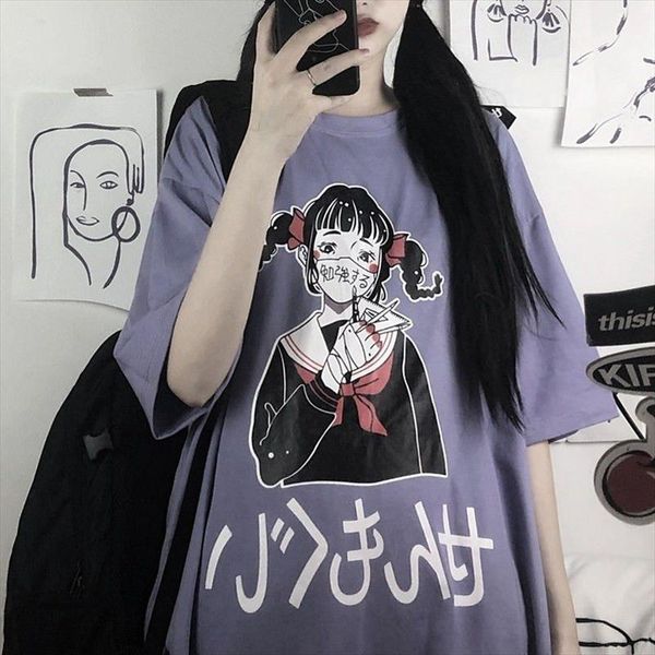 women are you afraid of the dark japanese casual t shirt harajuku dark anime print gothic punk loose summer women t, White
women are you afraid of the dark japanese casual t shirt harajuku dark anime print gothic punk loose summer women t, White