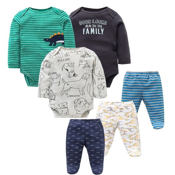 6 pcs /lot fashion clothing sets cotton newborn toddler infant long sleeve rompers+ pants baby boys girls clothes y200323, White
6 pcs /lot fashion clothing sets cotton newborn toddler infant long sleeve rompers+ pants baby boys girls clothes y200323, White