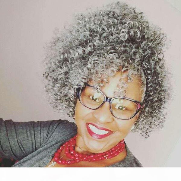 new arrival grey hair kinky culry ponytail hair extension real brazilian remy hair gray ponytail afro puff clip in drawstring ponytails, Black
new arrival grey hair kinky culry ponytail hair extension real brazilian remy hair gray ponytail afro puff clip in drawstring ponytails, Black
