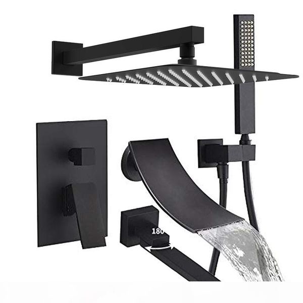 wholesale black stainless steel in wall shower set rainfall bathroom shower faucet wall shower and cold mixer handheld spray
wholesale black stainless steel in wall shower set rainfall bathroom shower faucet wall shower and cold mixer handheld spray