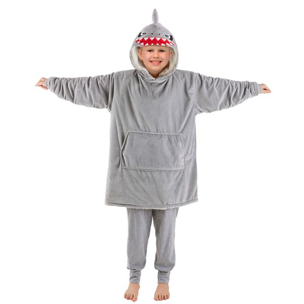 new cartoon shark warm sweatshirt blanket for girls boys grey pyjamas girl robe for homewear thick rainbow unicorn girls hoodies 201104, Blue;red
new cartoon shark warm sweatshirt blanket for girls boys grey pyjamas girl robe for homewear thick rainbow unicorn girls hoodies 201104, Blue;red