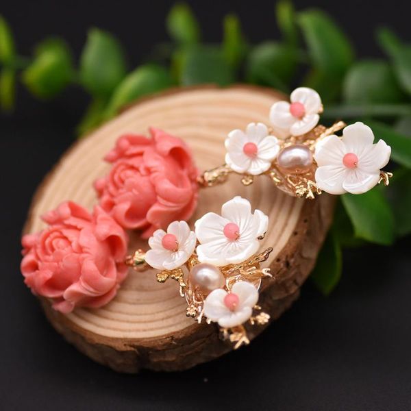 handmade pink coral flower drop ethnic flower earrings natural fresh water pearl jewelry for women girls party evening fashion, Silver
handmade pink coral flower drop ethnic flower earrings natural fresh water pearl jewelry for women girls party evening fashion, Silver