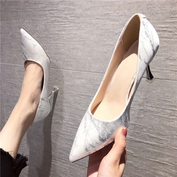 marble textured silk shiny high-heeled women's shoes winter 7.5cm professional wedding party shoes69116 mycj, Black
marble textured silk shiny high-heeled women's shoes winter 7.5cm professional wedding party shoes69116 mycj, Black