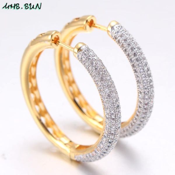 mhs.sun fashion hoop earrings with zircon circle earrings hollow design gold color loop for women shining jewelry, Golden;silver
mhs.sun fashion hoop earrings with zircon circle earrings hollow design gold color loop for women shining jewelry, Golden;silver
