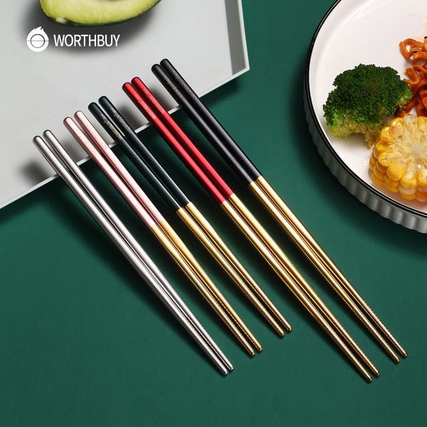 chopsticks worthbuy 5 pairs colorful set 304 stainless steel for sushi sticks non-slip reusable
chopsticks worthbuy 5 pairs colorful set 304 stainless steel for sushi sticks non-slip reusable