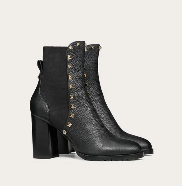 winter fashion rock studs women's ankle boots grainy calfskin leather high heels booty round toerivets fashion lady booties eu35-43, Black
winter fashion rock studs women's ankle boots grainy calfskin leather high heels booty round toerivets fashion lady booties eu35-43, Black