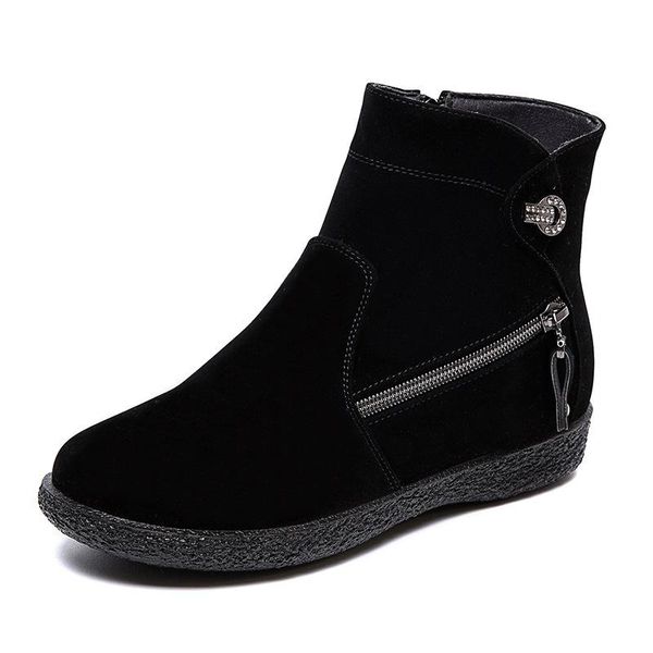boots 2021 women's snow women zip winter ladies warm fur suede flat woman fashion ankle boot female casual shoes plus size 43, Black
boots 2021 women's snow women zip winter ladies warm fur suede flat woman fashion ankle boot female casual shoes plus size 43, Black