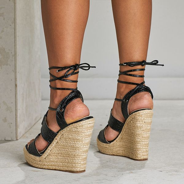 roman sandals female new black cross straps thick-soled straw woven wedge high-heeled bohemian style
roman sandals female new black cross straps thick-soled straw woven wedge high-heeled bohemian style